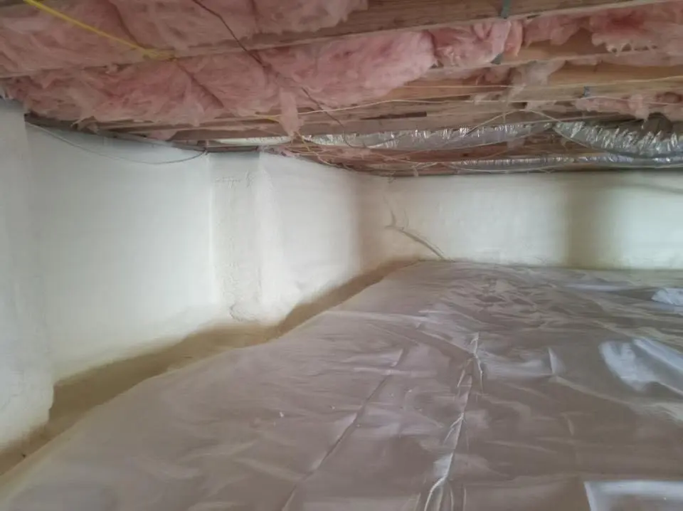 Crawl space encapsulation with closed-cell spray foam for Attic Insulation in Palmview